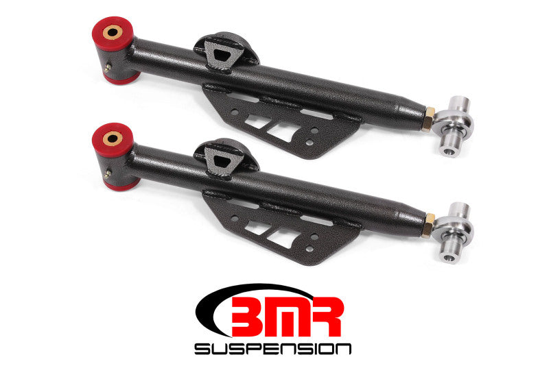 BMR 79-98 Fox Mustang Single Adj. Lower Control Arms / Rod End (Polyurethane) - Black Hammertone
