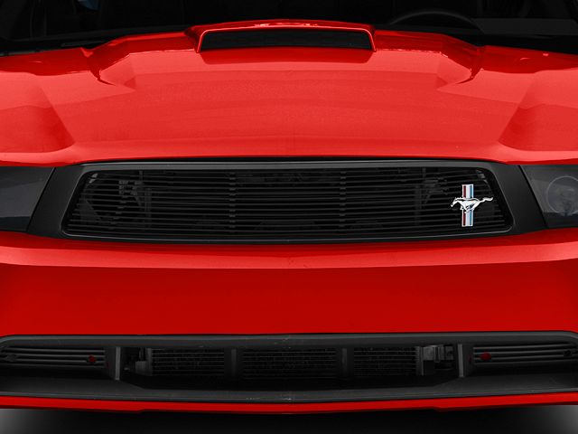 2010-2012 Cervini's Upper Billet Grille with Tri-Bar Pony Logo; Black