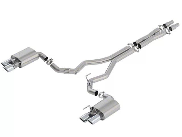 2018-2023 Mustang GT Borla ATAK Cat-Back Exhaust with Chrome Tips W/ ACTIVE EXHAUST