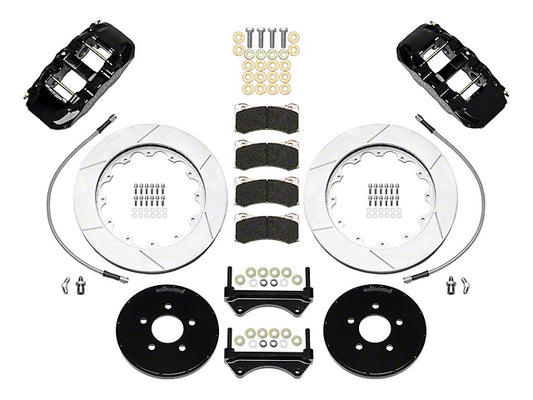 1994-2004 Wilwood AERO6 Front Big Brake Kit with 14-Inch Slotted Rotors; Black Calipers