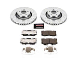 2015-2020 Mustang GT w/o Performance Pack, EcoBoost w/ Performance Pack PowerStop Z23 Evolution Sport Brake Rotor and Pad Kit; Front