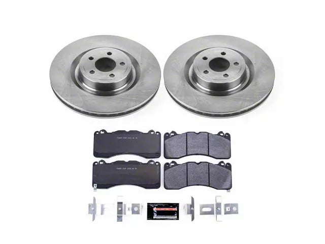 2015-2023 Mustang GT w/ Performance Pack PowerStop Track Day Brake Rotor and Pad Kit; Front