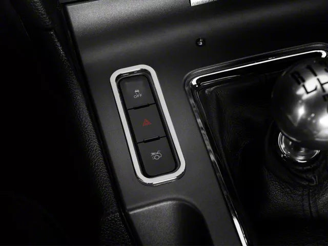 2010-2014 Modern Billet Console Button Bezel Chrome