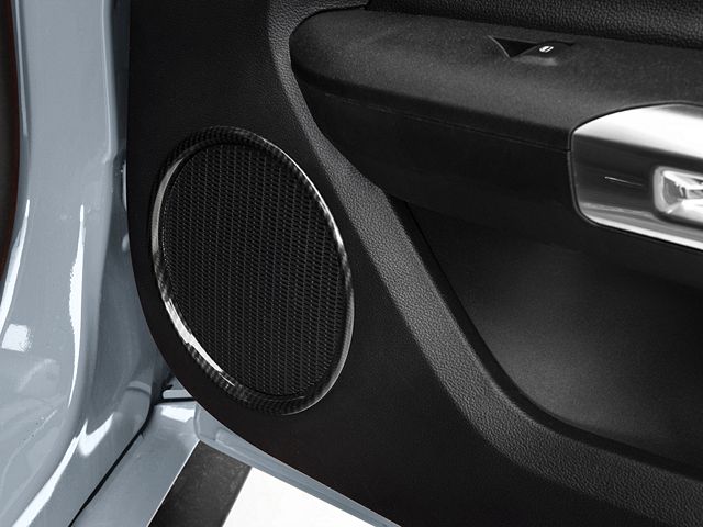 2015-2023 Mustang SpeedForm Door Speaker Trim; Carbon Fiber Style