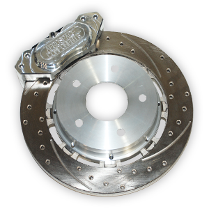 2005-2014 Mustang Rear Pro Street Brake Kit with Dimpled and Slotted Rotors - Aerospace Components