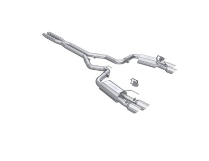 2024-2026 Mustang GT w/ Active Exhaust MBRP Armor Pro Valve Delete Cat-Back Exhaust; Street Version