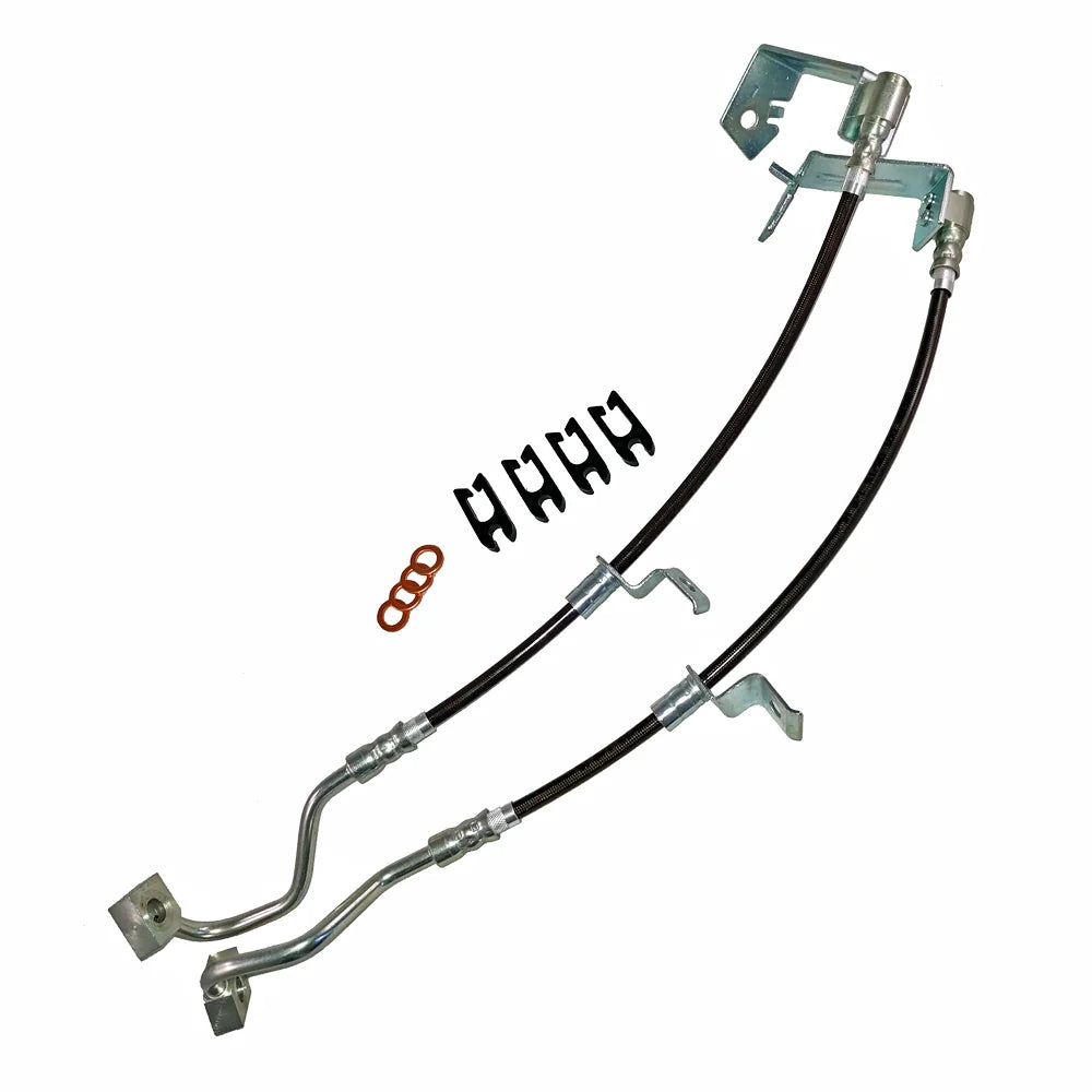 2005-2014 Mustang J&M Front Stainless Steel Brake Hose Kit - With ABS