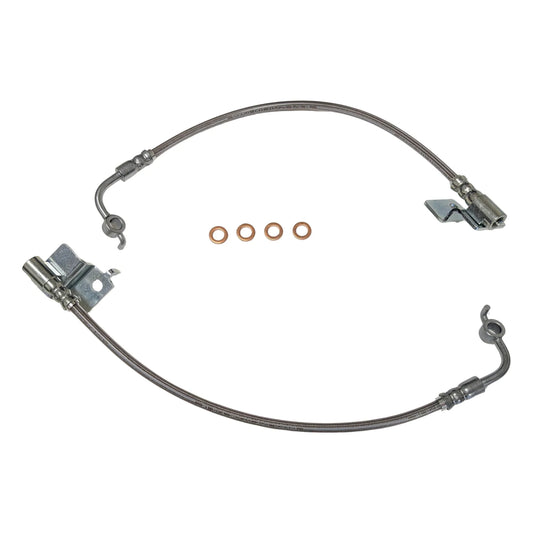 2024-2026 Mustang J&M Front Stainless Steel Braided Brake Line Kit MagneRide