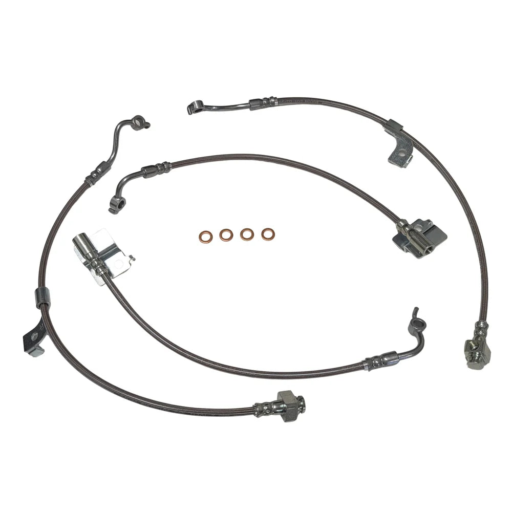 2024-2026 Mustang J&M Front & Rear Stainless Steel Braided Brake Link Kit Non Magneride Non Brembo
