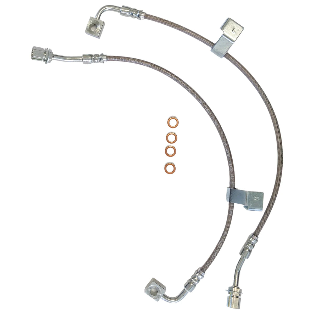 2018-2023 Mustang GT EcoBoost Mach 1 With MagneRide J&M Front Stainless Steel Brake Hose Kit
