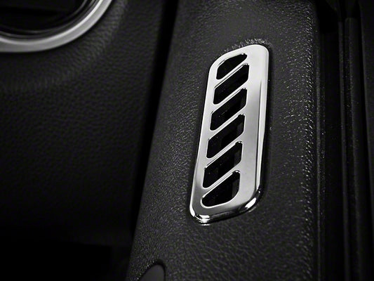 2010-2014 Modern Billet Door Vent Louvers; Chrome