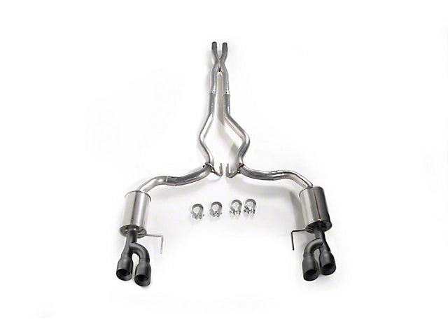 2018-2023 Mustang GT Fastback w/o Active Roush Cat-Back Exhaust with Black Tips