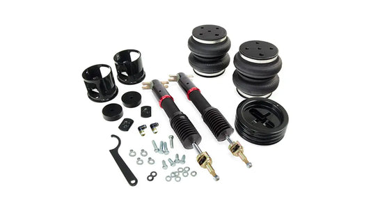 2015-2025 Mustang Air Lift Performance 3P Complete Air Suspension Kit; 3/8-Inch Lines (Chrome Compressor)