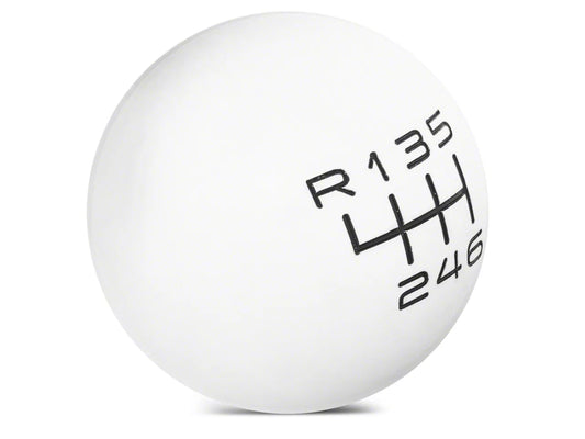 2015-2023 Modern Billet Retro Style 6-Speed Shift Knob; Red, White, Black, Blue or Polished
