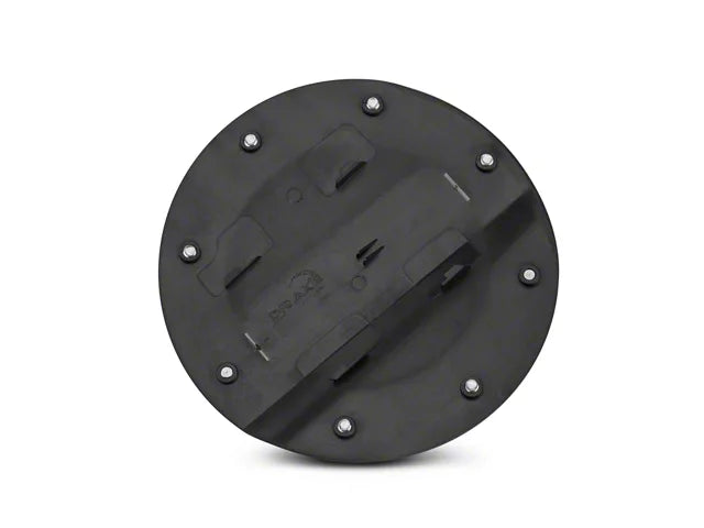 2015-2023 Ford Mustang Competition Series Fuel Door with Mustang Logo; Black