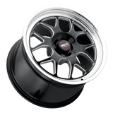 2005-2026 Mustang GT / GT350 / Dark Horse Weld Racing Solana Drag 1-Piece Gloss BLK MIL DIA Wheel - 18x10 with 5x114.3 Bolt, 7.27BS, ET 45