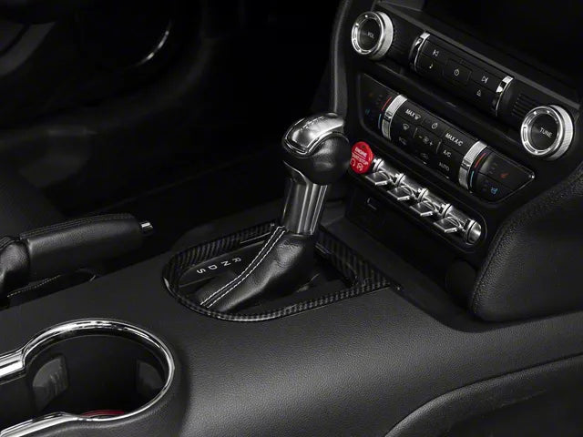 2015-2023 Mustang SpeedForm Automatic Gear Surround Trim; Carbon Fiber Style