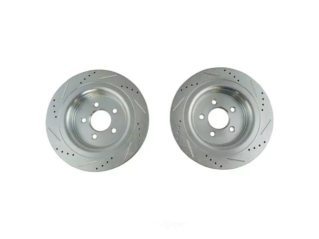 2015-2023 Mustang GT, EcoBoost w/ Performance Pack Ceramic Performance Brake Rotor and Pad Kit; Rear
