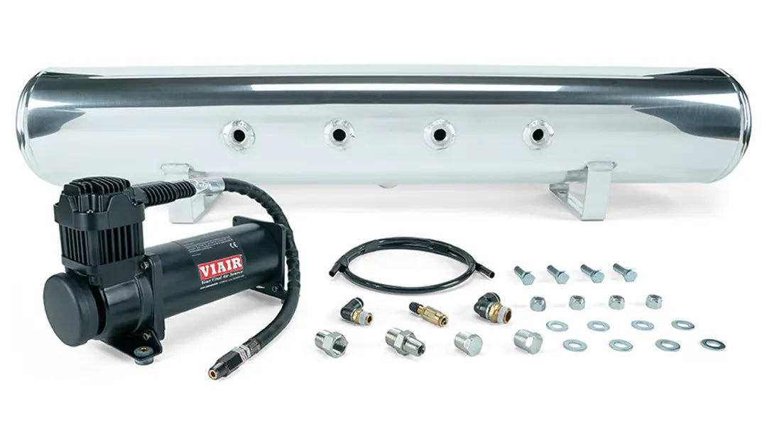 2005-2014 Mustang Air Lift Performance 3P Complete Air Suspension Kit; 3/8-Inch Lines (Black Compressor)