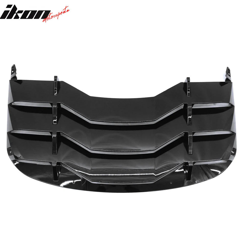 2024-2026 Ford Mustang IKON Gloss Black Rear Window Louvers ABS
