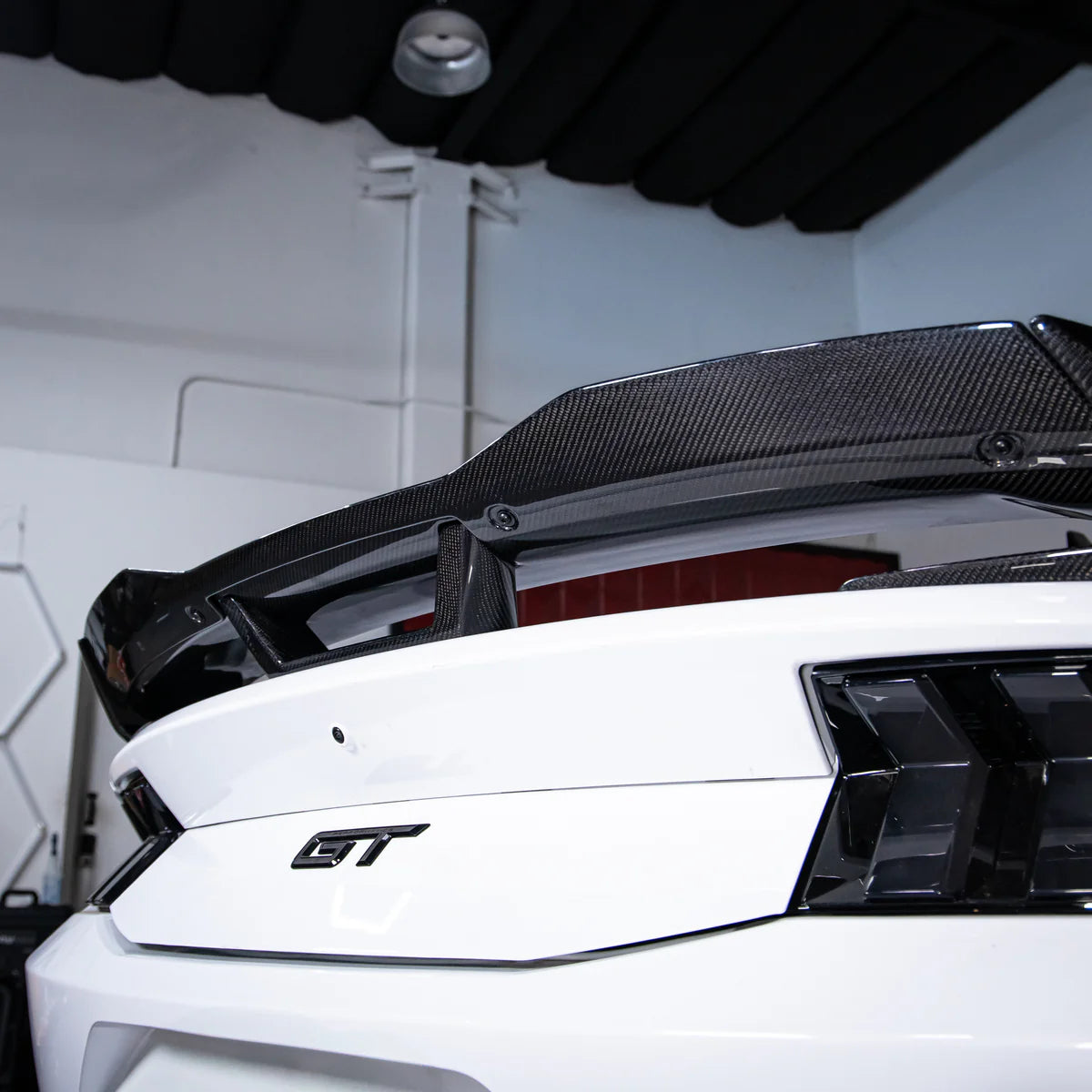 2024-2026 Mustang S650 Dark Horse Rear Spoiler Gloss Carbon Fiber 2pcs