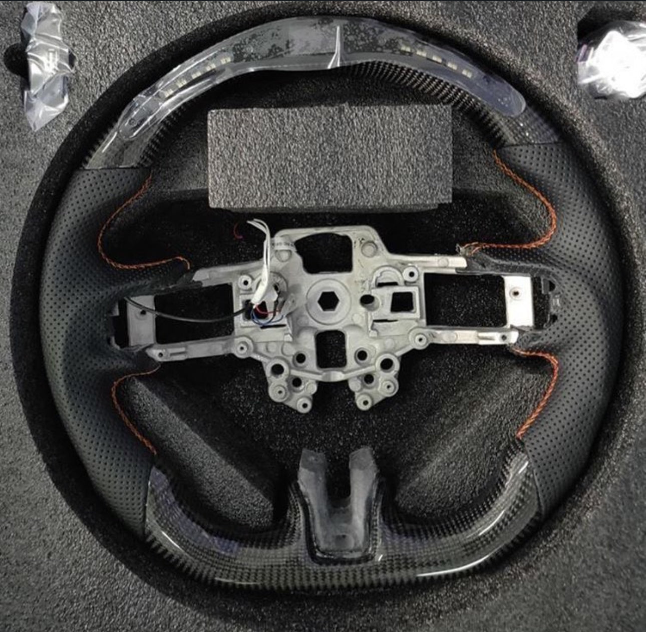 2018-2023 Mustang CUSTOM Carbon Fiber Steering Wheel - Carbon Fiber