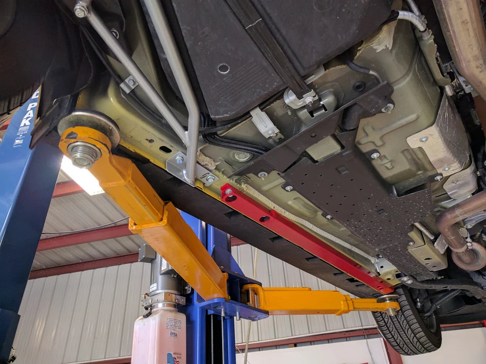 2015-2023 Mustang J&M IRS Full Length Jacking Rails (Steeda Support Brace Compatible)