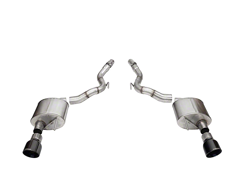 2024-2025 Mustang GT Convertible w/o Active Corsa Sport Axle-Back Exhaust with Black Tips