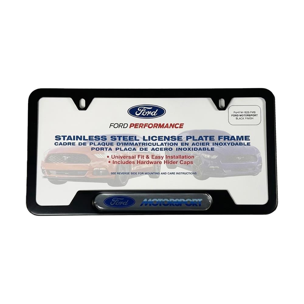 Ford Motorsport License Plate Frame - Black