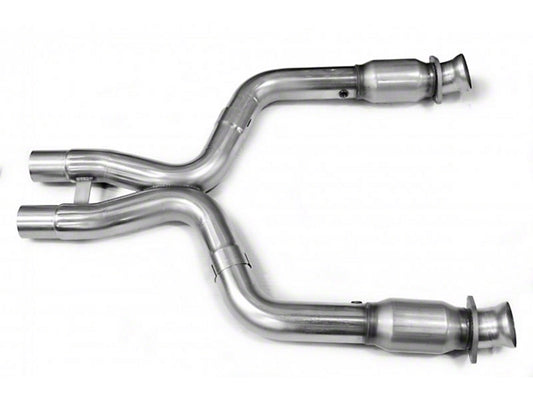 2011-2014 Kooks 2-Inch Long Tube Headers with High Output GREEN Catted X-Pipe