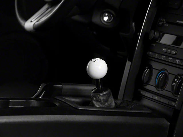 2005-2010 Mustang Modern Billet Retro Style 5-Speed Shift Knob; White