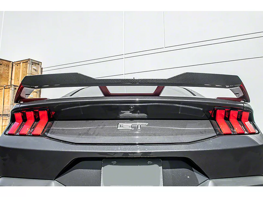 2024-2025 Mustang Performance Pack Rear Spoiler Gurney Flap; Carbon Fiber