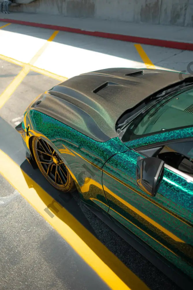 Shelby Super Snake carbon fiber Mustang hood dual vents