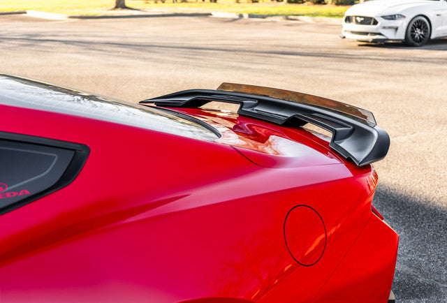 2024-2025 Mustang Gloss Black GT500 Style Spoiler w/ Tinted Wicker Bill