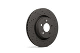 2005-2014 Mustang Hawk Performance Talon Drilled and Slotted Brake Rotor and HPS 5.0 Pad Kit (Rear)