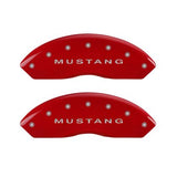 2010-2014 Mustang MGP Caliper Covers for Ford Mustang Red Tri-Bar Pony Logo