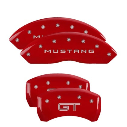 2010-2014 Mustang GT MGP Caliper Covers for Ford Mustang Red with GT logo