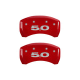 2010-2014 Mustang GT MGP Caliper Covers for Ford Mustang Red with 5.0 logo