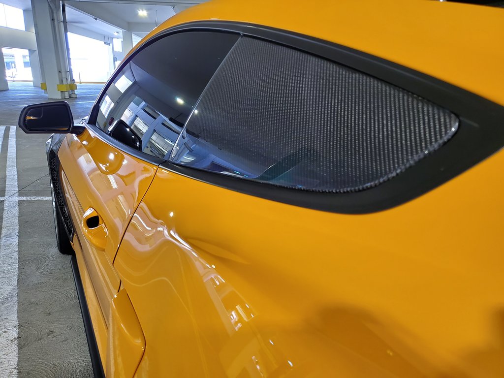 2015-2023 MUSTANG CARBON FIBER TYPE-FLAT SIDE WINDOW LOUVERS (PAIR)