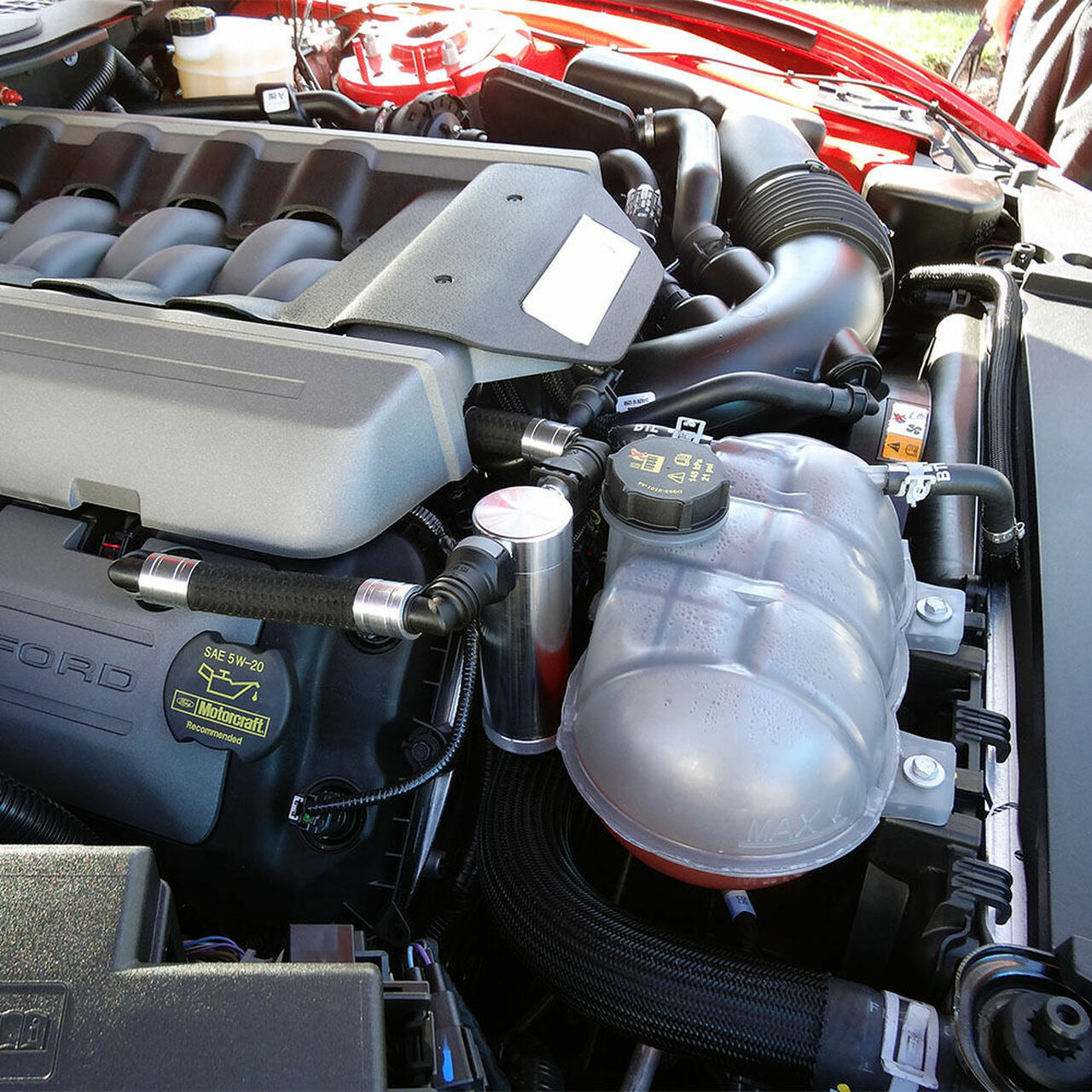 2015-2017 Mustang GT Plug N Play SC Oil Catch Can Separator