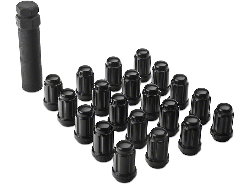 2015-2022 Mustang 14mm x 1.5 Black Spline Lug Nut Kit