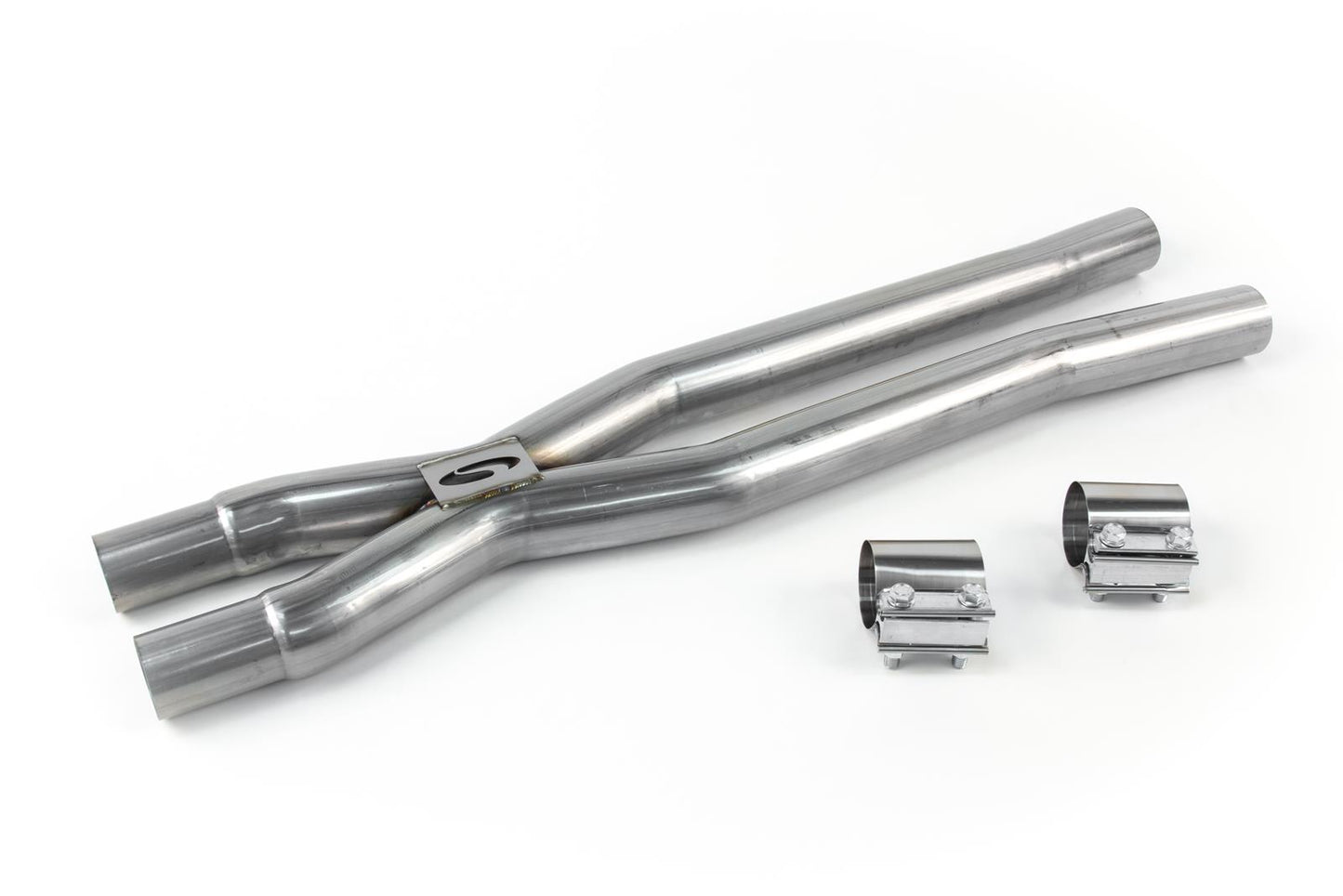 2015-2017 Mustang GT 5.0L Steeda 304 Stainless Resonator Delete X-Pipe