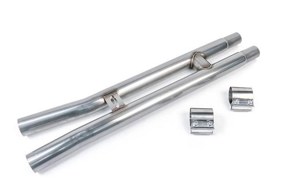 2015-2017 Mustang GT 5.0L Steeda 304 Stainless Resonator Delete H-Pipe