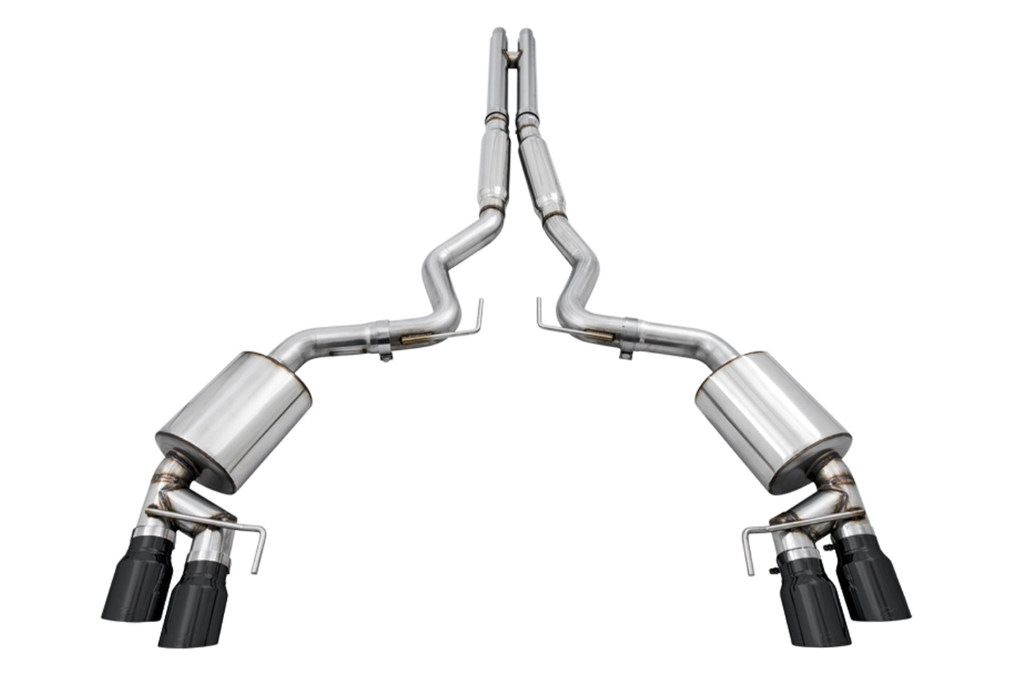 2018-2023 Ford Mustang GT w/o Active AWE Tuning Cat-back Exhaust Touring Edition Quad Diamond Black Tips