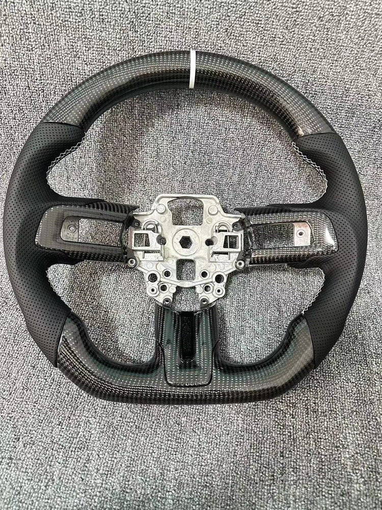 2018-2023 Mustang CUSTOM Carbon Fiber Steering Wheel - Carbon Fiber