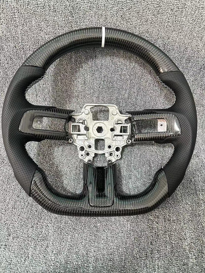 2018-2023 Mustang CUSTOM Carbon Fiber Steering Wheel - Carbon Fiber