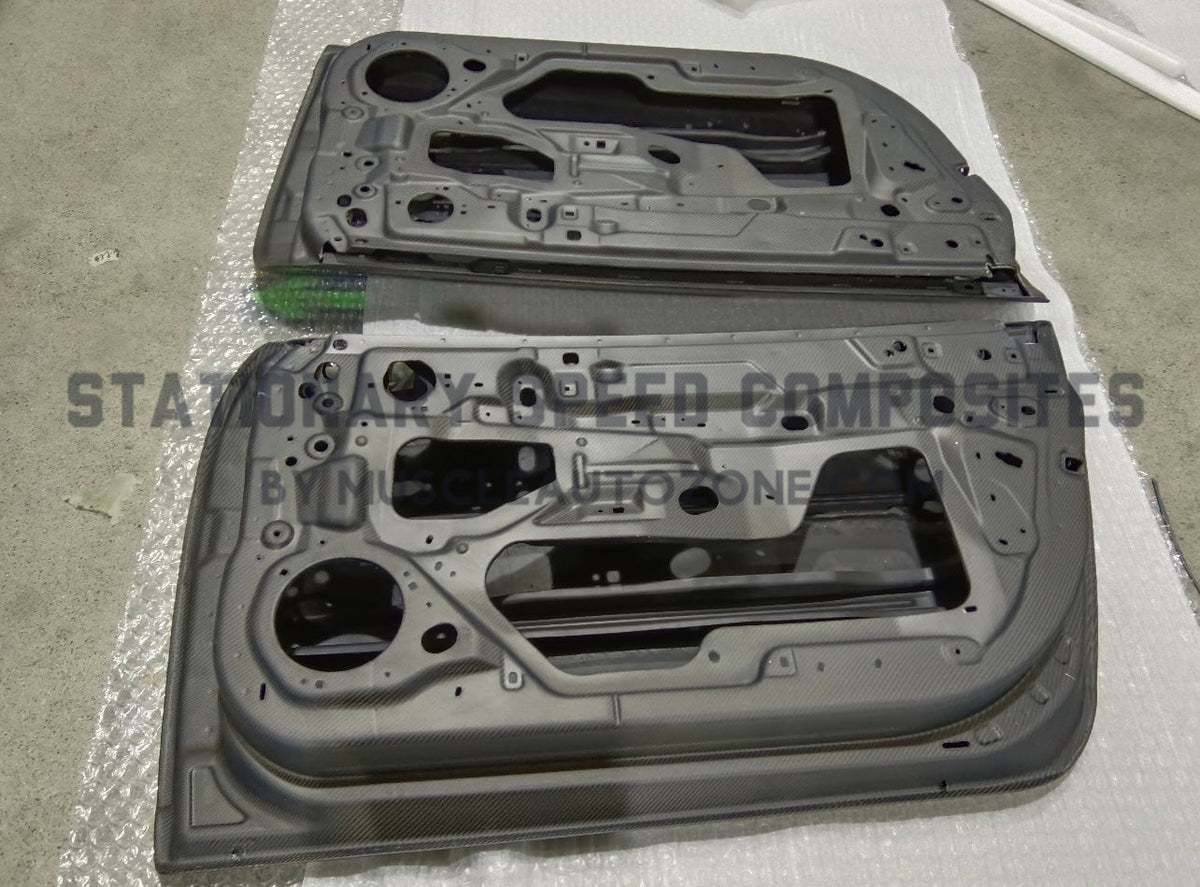 Mustang carbon fiber doors lightweight car panel set 2024