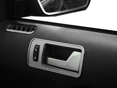 2005-2014 Door Handle Trim Plates; Brushed and Polished