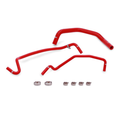 2015-2023 Mustang GT Mishimoto Silicone Ancillary Coolant Hose Kit; Red