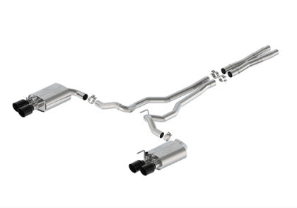 2024-2025 Mustang GT w/ Active Ford Performance Sport Active Cat-Back Exhaust with Black Chrome Tips